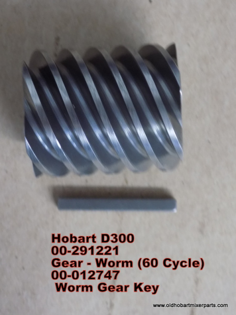 Hobart D300  00-291221  Worm  Gear (60 Cycle) 00-012747  Worm Gear Key 